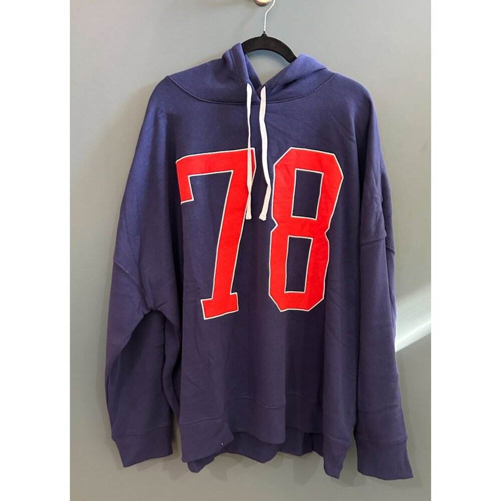 New with tags 3X Grayson Threads Soft "78" Hoodie, Navy & Red